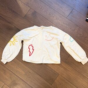 Stem Embroidered Sweatshirt in CREAM (6) C5-076